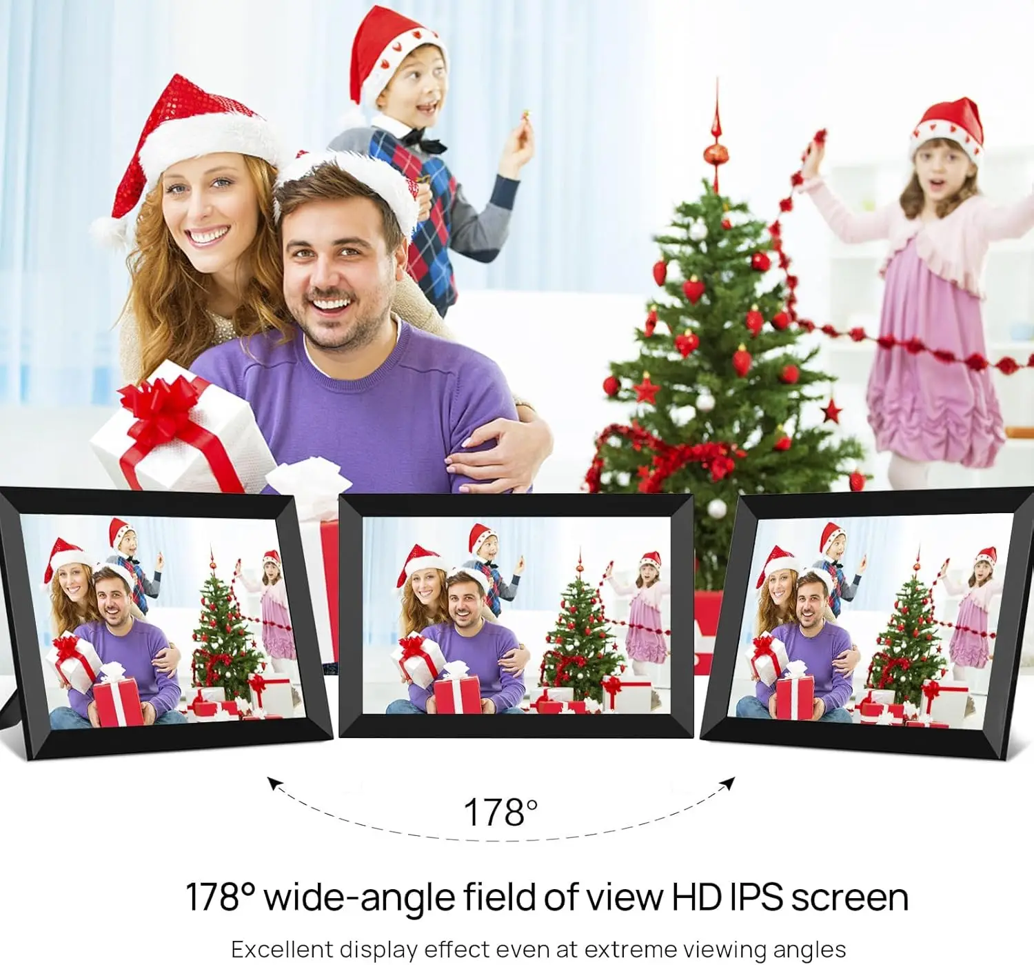 Frameo Digital Picture Frame 10.1 Inch 32GB/64GB Smart WiFi digital photo frame with 1280x800 IPS HD Touch Screen Wall Mountable - Image 2