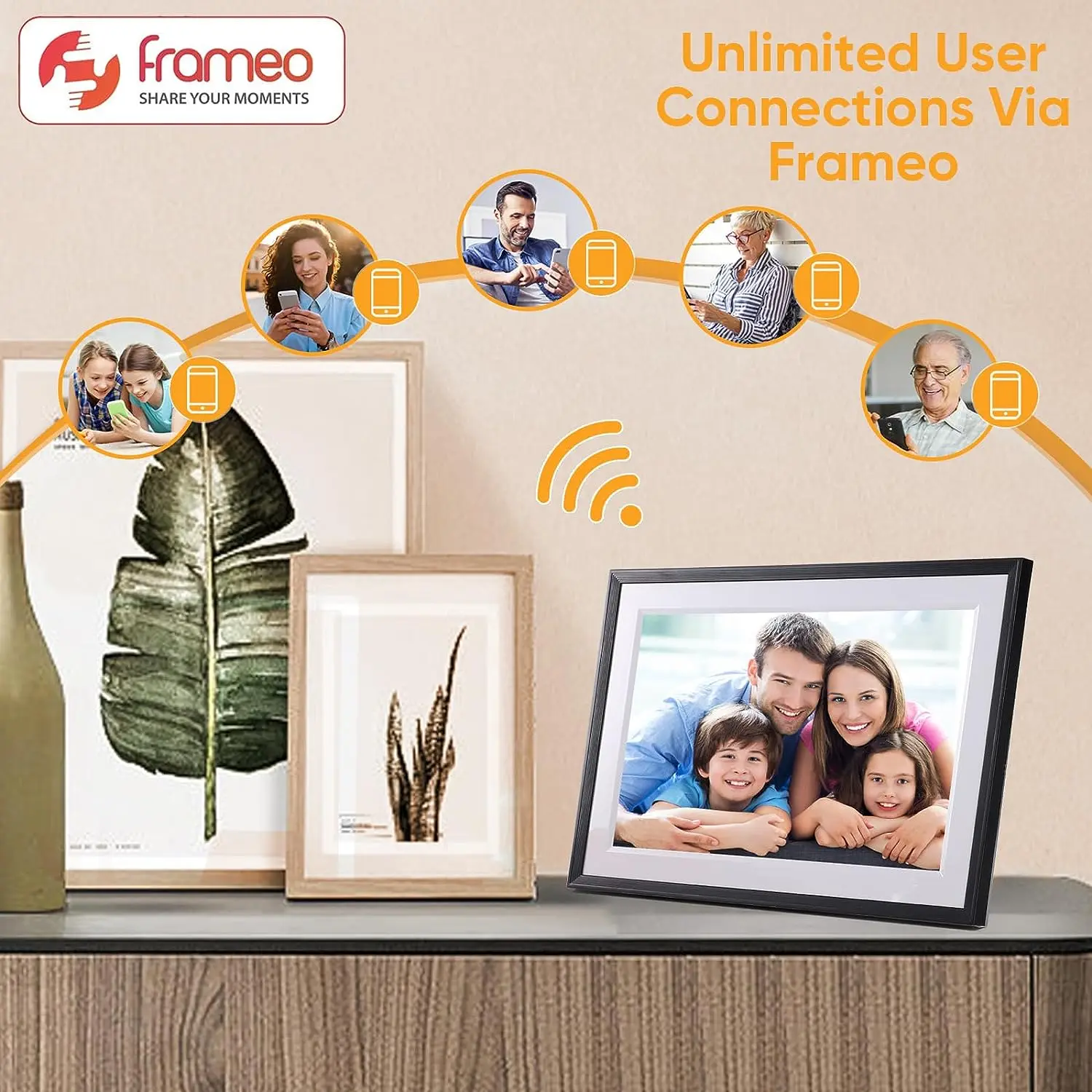 Frameo Digital Picture Frame 10.1 Inch 32GB Smart WiFi Digital Photo Frame with 1280x800 IPS HD Touch Screen Wall Mountable - Image 6