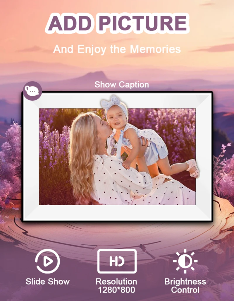 Uhale Digital Picture Frame 10.1 Inch 32GB Smart WiFi Smart digital photo frame with 1280x800 IPS HD Touch Screen - Image 2