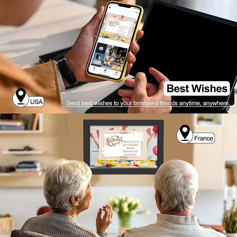 WiFi Digital Photo Frame 10.1 Inch 32GB Smart Digital Picture Frame with 1280x800 IPS HD Touch Screen Digital Frame Gift - Image 4