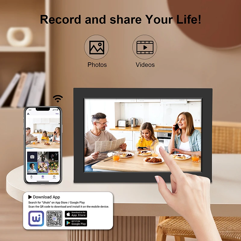 WiFi Digital Photo Frame 10.1 Inch 32GB Smart Digital Picture Frame with 1280x800 IPS HD Touch Screen Digital Frame Gift - Image 3