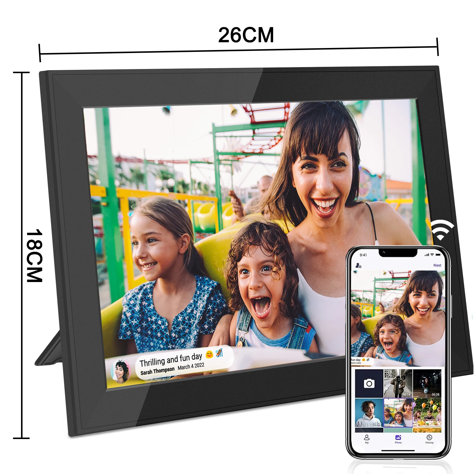 10.1-Inch WiFi Digital Photo Frame Cloud Digital Picture Frame 1280*800 TFT Touch Screen 32GB Storage Share Photo via APP - Image 6
